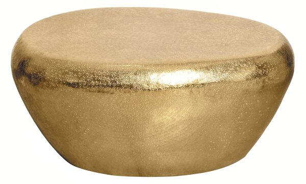 STONE arany dohányzóasztal, 75cm, kalapácsütés hatású