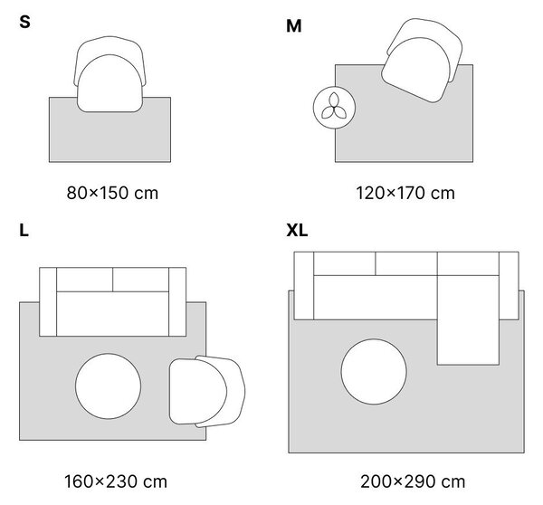 Fekete-fehér kétoldalas kézi szövésű gyapjú szőnyeg 200x300 cm Donna – Hanse Home