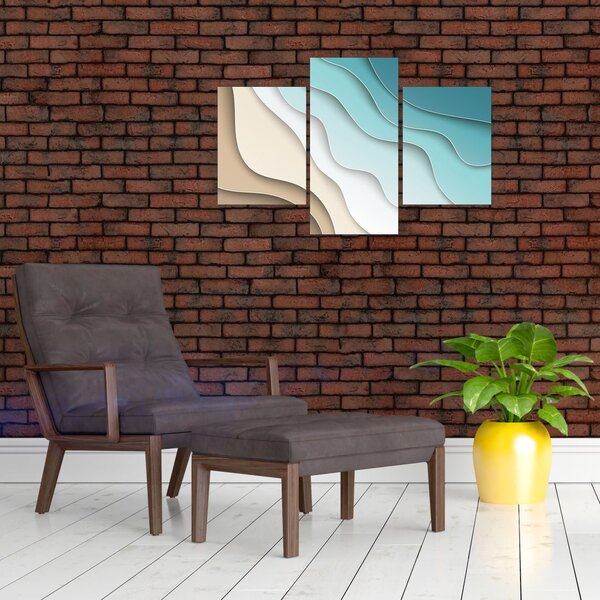 Absztrakt kép a tenger partján (90x60 cm)