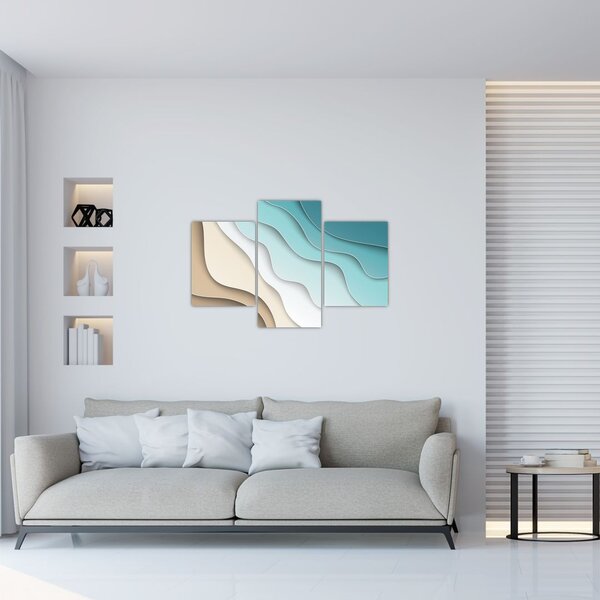 Absztrakt kép a tenger partján (90x60 cm)