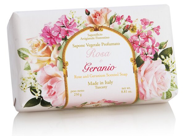 SA Firorentino természetes szilárd szappanrózsa és szerecsendió 250 g