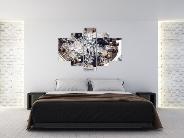 Kép - pezsgő a jégben (150x105 cm)