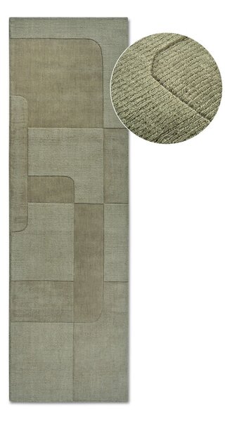 Zöld kézi szövésű gyapjú futószőnyeg 80x250 cm Charlotte – Villeroy&Boch