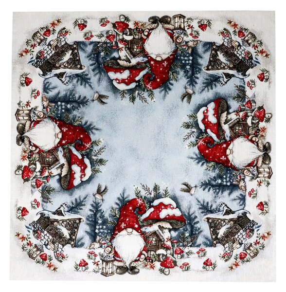 Karácsonyi zsenília terítő Gombamanó 90x90 cm Chenille IT039