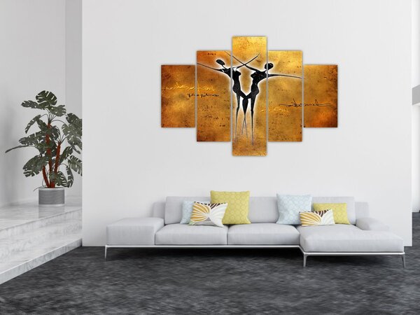 Festmény képe egy táncoló párról (150x105 cm)