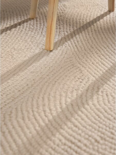 Világos natúr színű kézi szövésű gyapjú szőnyeg 200x300 cm Calmio – Hanse Home