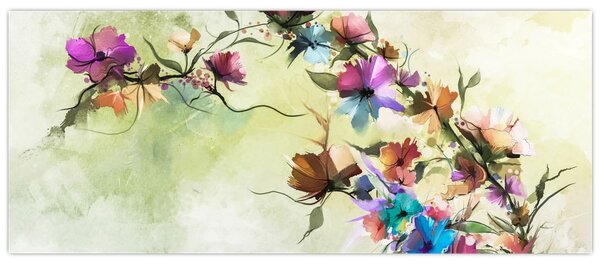 Kép - Virág festménye (120x50 cm)