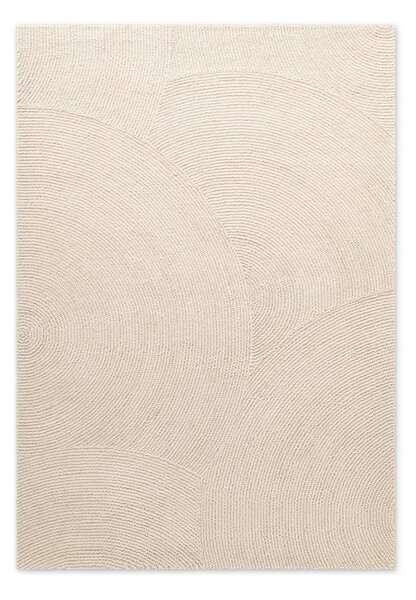 Világos natúr színű kézi szövésű gyapjú szőnyeg 200x300 cm Calmio – Hanse Home