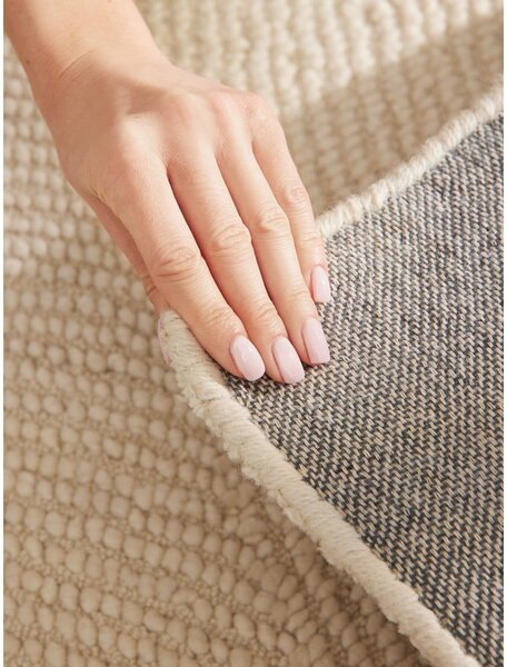 Világos natúr színű kézi szövésű gyapjú szőnyeg 200x300 cm Calmio – Hanse Home
