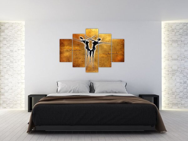 Festmény képe egy táncoló párról (150x105 cm)