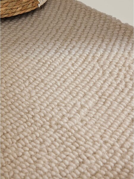 Világos natúr színű kézi szövésű gyapjú szőnyeg 200x300 cm Calmio – Hanse Home