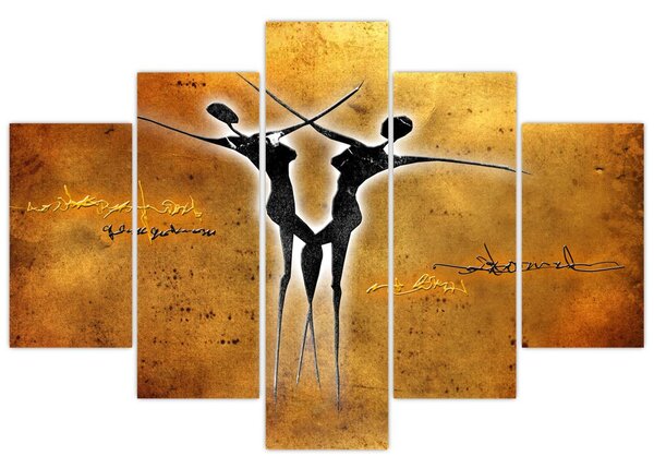 Festmény képe egy táncoló párról (150x105 cm)
