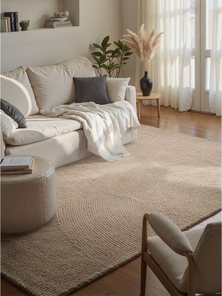 Bézs kézi szövésű gyapjú szőnyeg 200x300 cm Calmio – Hanse Home