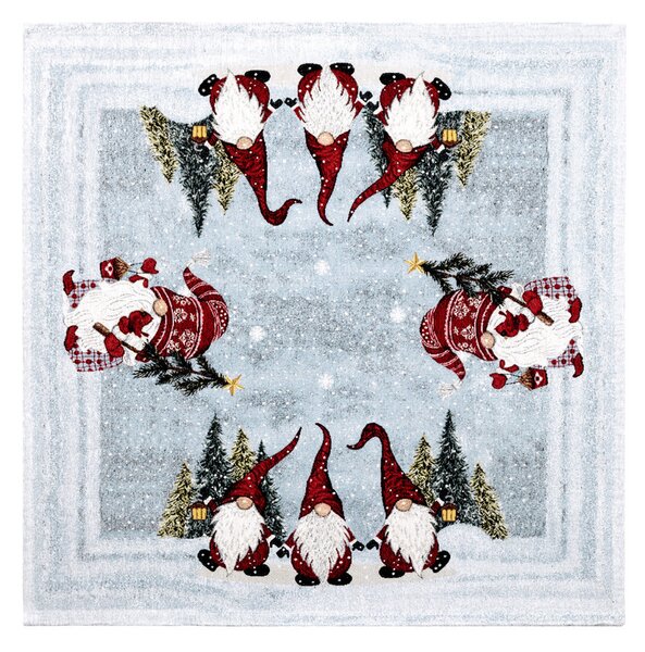 Karácsonyi zsenília terítő Merry Christmas 90x90 cm Chenille IT044