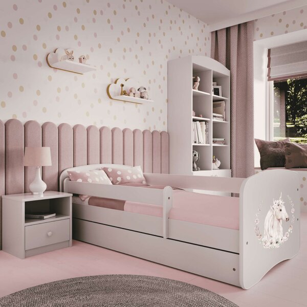 Kocot Kids Babydreams Ifjúsági ágy ágyneműtartóval - Egyszarvú - 