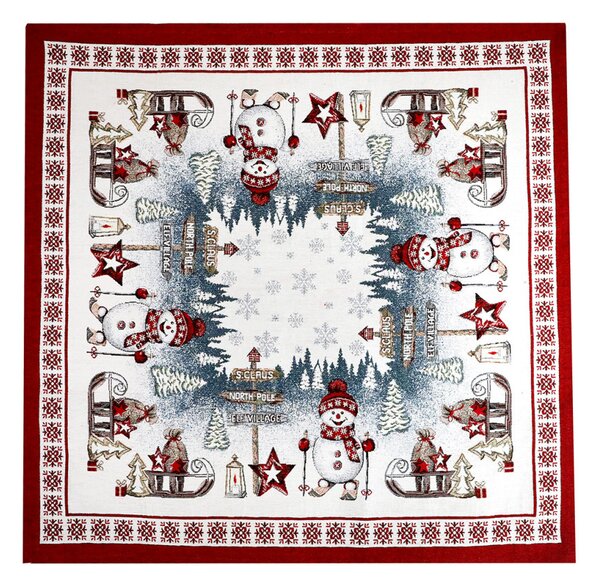 Karácsonyi zsenília terítő Északi-sark 90x90 cm Chenille IT037