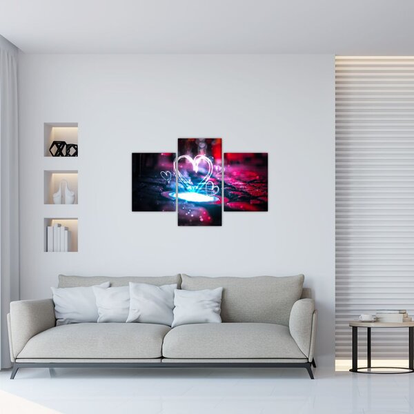 Ragyogó szív képe (90x60 cm)