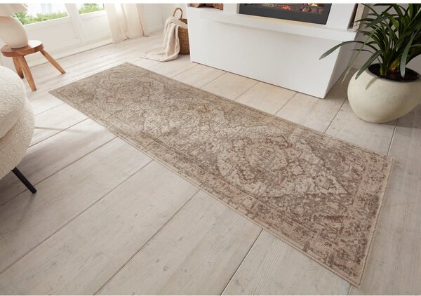 Szürke-bézs futószőnyeg 80x200 cm Terrain Designer Sand – Hanse Home