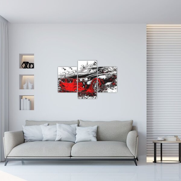 Kép - Festett autó akció közben (90x60 cm)