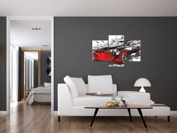 Kép - Festett autó akció közben (90x60 cm)