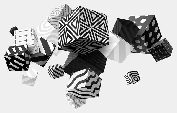 Fotótapéta - 3D geometria (152,5x104 cm)