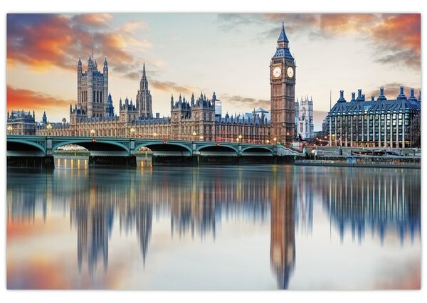 Kép - a Parlament londoni házai (90x60 cm)
