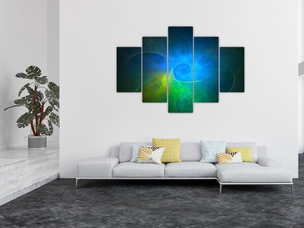 Kék absztrakció képe (150x105 cm)