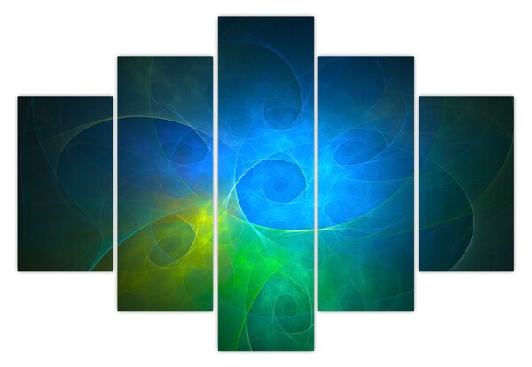 Kék absztrakció képe (150x105 cm)