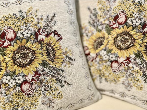Párnahuzat gobelin Napraforgó Chenille IT101