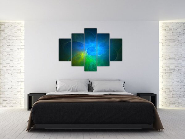 Kék absztrakció képe (150x105 cm)