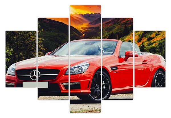 Kép - piros Mercedes (150x105 cm)