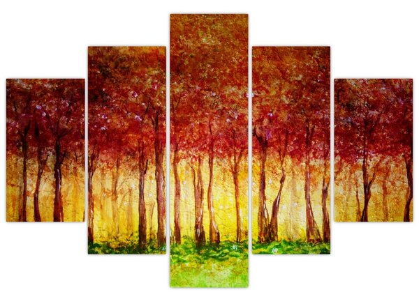 Kép - Lombhullató erdő festménye (150x105 cm)