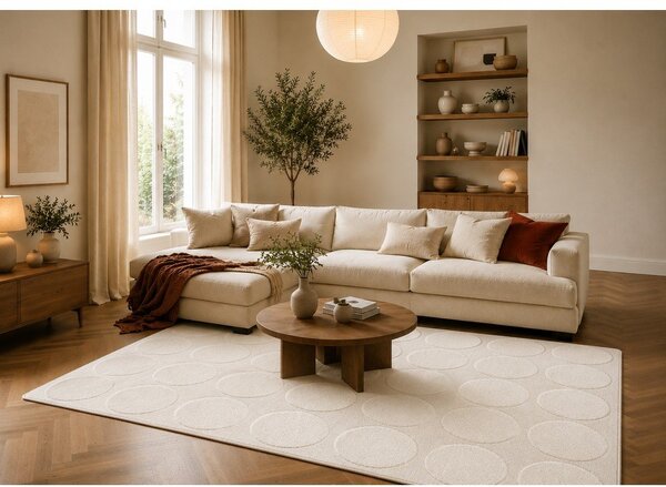Krémszínű szőnyeg 120x170 cm Bubble – ESTE