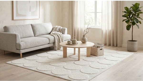 Krémszínű szőnyeg 120x170 cm Bubble – ESTE