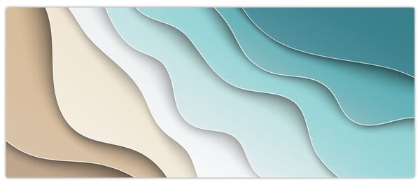 Absztrakt kép a tenger partján (120x50 cm)