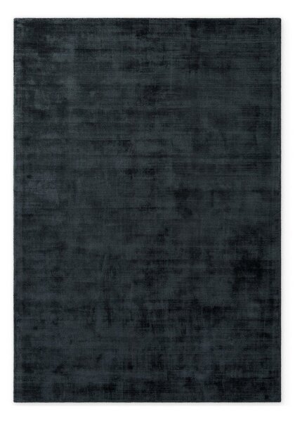 Fekete kézi szövésű viszkóz szőnyeg 80x150 cm Noemi – Vikosa