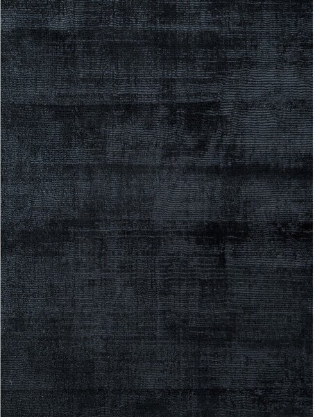 Fekete kézi szövésű viszkóz szőnyeg 80x150 cm Noemi – Vikosa