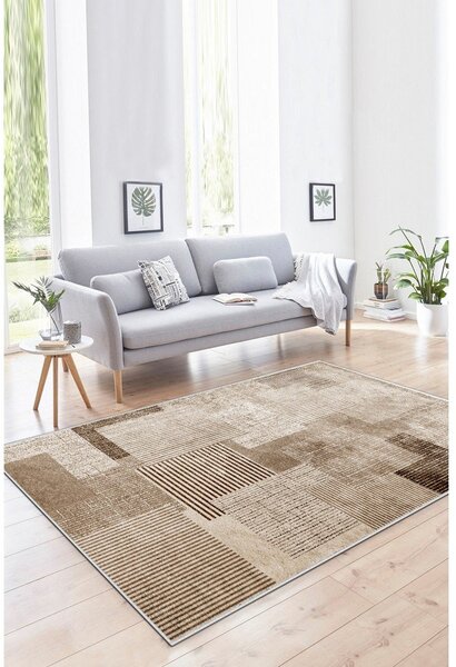 Bézs mosható szőnyeg 50x80 cm Cubo – Vitaus