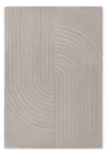 Világosszürke kézi szövésű gyapjú szőnyeg 200x300 cm Arcura – Vikosa