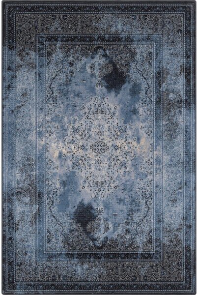 Kék gyapjú szőnyeg 133x180 cm Difida – Agnella