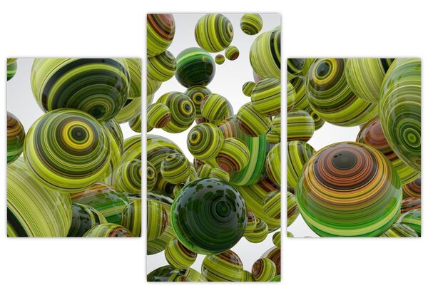 Csíkos gömbök képe (90x60 cm)