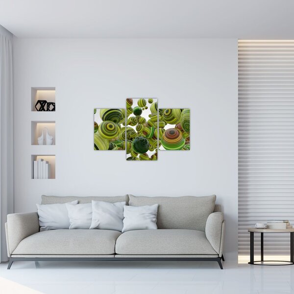 Csíkos gömbök képe (90x60 cm)