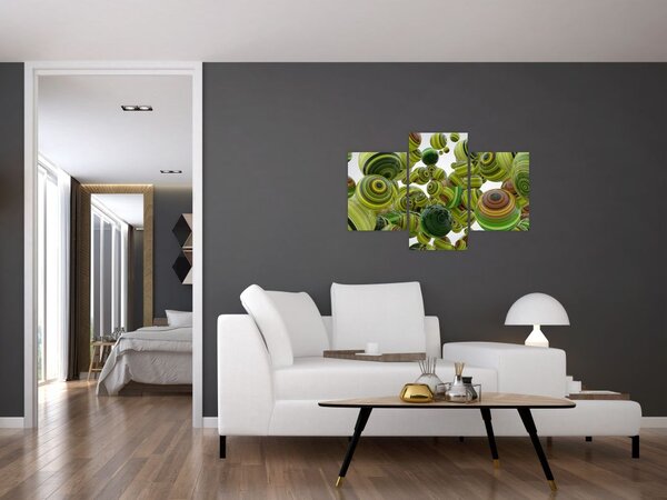 Csíkos gömbök képe (90x60 cm)