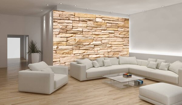 Fotótapéta - Homok téglafal (152,5x104 cm)