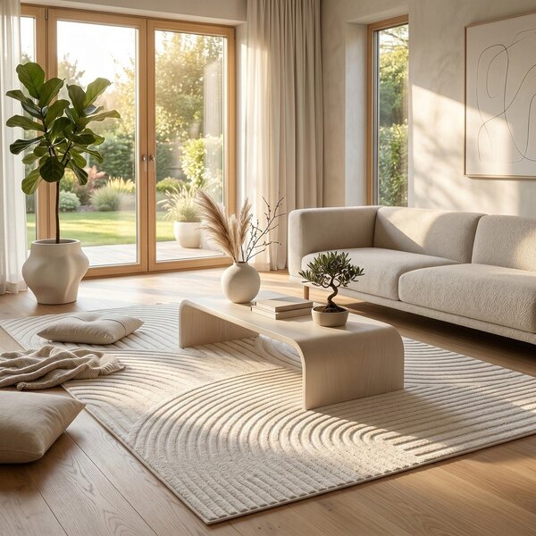 Krémszínű szőnyeg 120x170 cm Whirl – ESTE