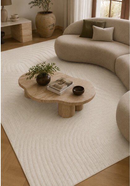 Krémszínű szőnyeg 120x170 cm Whirl – ESTE