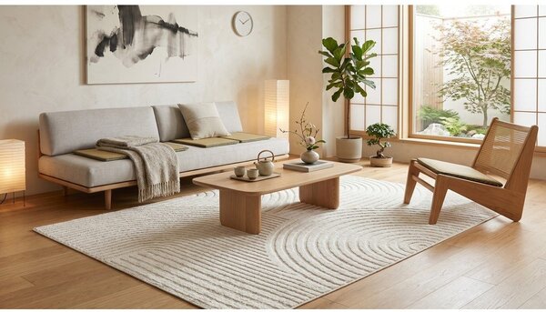 Krémszínű szőnyeg 120x170 cm Whirl – ESTE