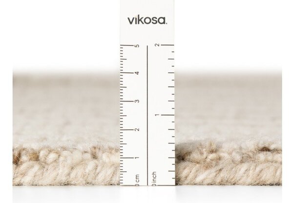 Krémszínű kézi szövésű gyapjú szőnyeg 120x180 cm Boho 1.0 Structa – Vikosa