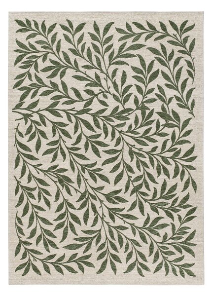 Zöld-krémszínű kültéri-beltéri szőnyeg 80x150 cm Lua – Universal