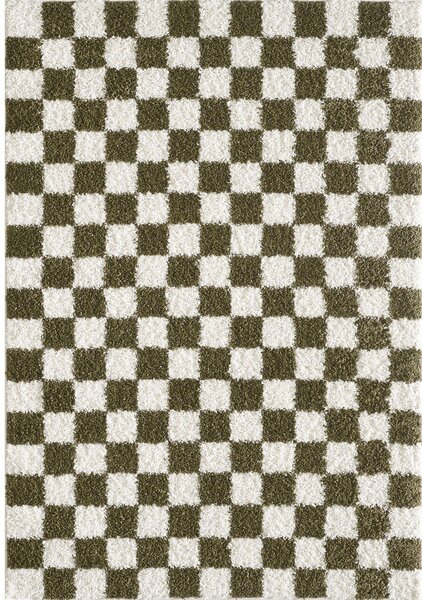 Sötétzöld-krémszínű szőnyeg 120x170 cm Grida – ESTE